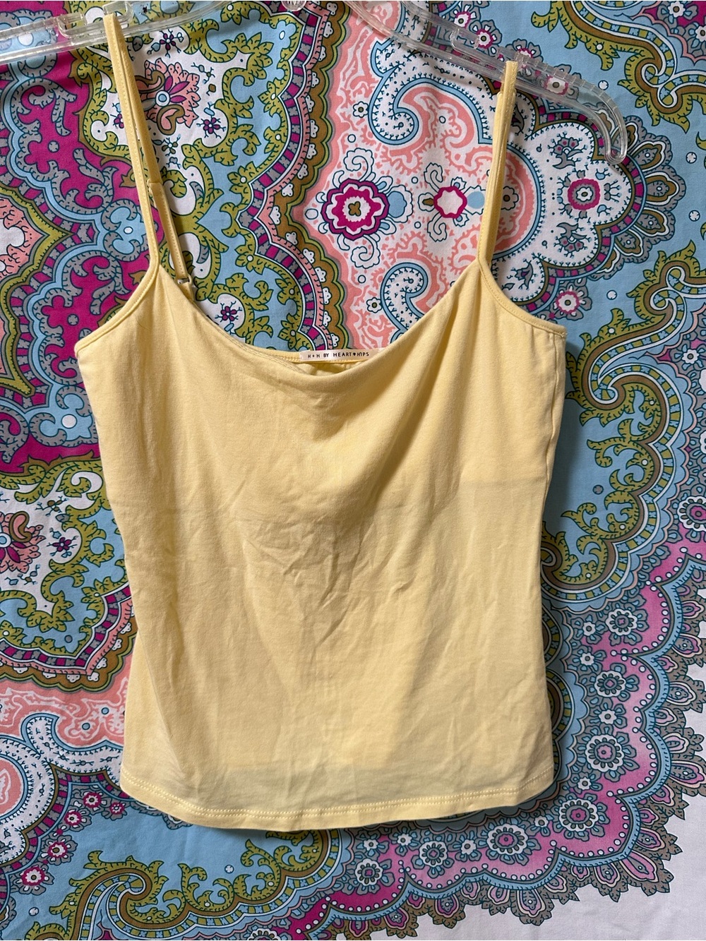 Light Yellow Spaghetti Strap Tank Top